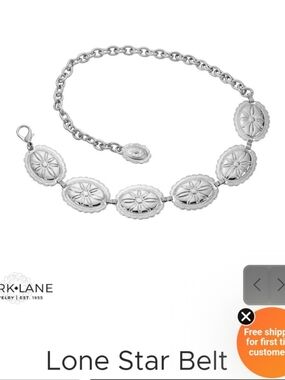 NWT: Lone Star Belt 33"Necklace